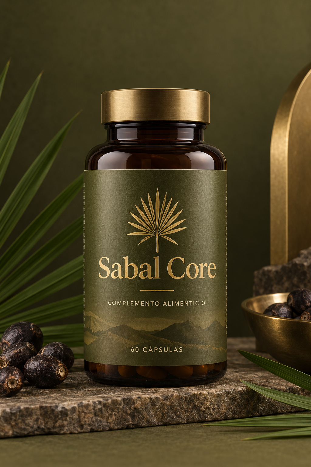 Frasco Sabal Core, fórmula botánica de 60 cápsulas